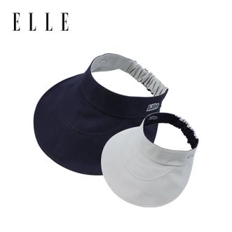Elle  空顶防晒帽 女夏季双面戴 大檐防紫外线 UPF50+户外透气可折叠遮阳帽子
