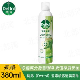 滴露/Dettol  消毒喷雾鞋除臭杀菌床上除菌衣物香氛除味马桶380ml清晨露珠