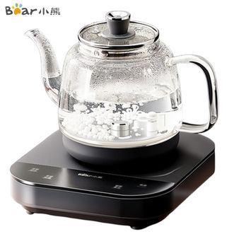 小熊/Bear  新款煮茶器自动上水壶电茶炉底部上水 高硼硅玻璃电水壶煮茶器办公室煮茶壶