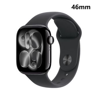 苹果/Apple  Watch S11 智能手表 46毫米 亮黑色 GPS款 铝金属表壳黑色运动型表带