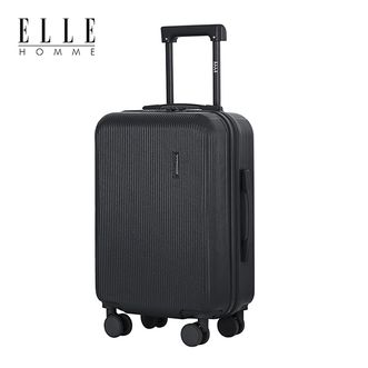 ELLE HOMME  多功能拉链款拉杆箱EH2405-26寸黑色 USB充电口 背部杯架