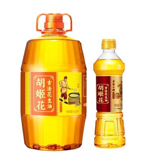 胡姬花  古法花生油4.5L+小榨700ml组合装一级压榨家用油