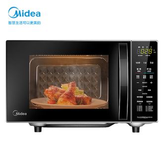 美的/Midea  微波炉烤箱一体机 小型20升微波炉 光波加热 钻石背板  M1-L201B 平板易洁内胆