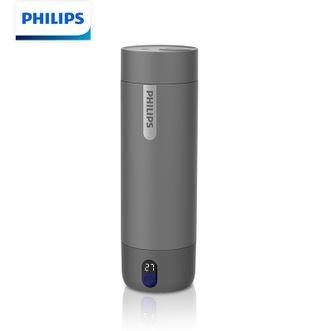 飞利浦/Philips  电热水杯 AWP2792-石墨黑  400ml  保温杯加热水杯便携式烧水壶旅行电热水壶保温养生杯