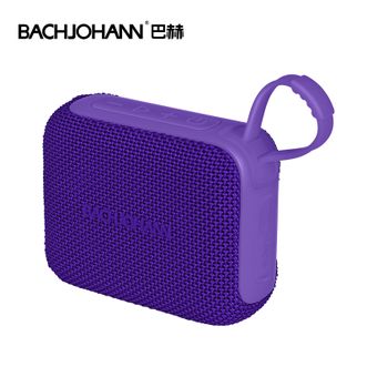 巴赫约翰/bachjohann  运动蓝牙音箱 Q4 无线迷你便携音箱 桌面户外大音量超重低音炮 车载小钢炮小型音响 （紫色）