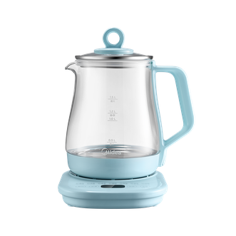 美的/Midea  养生壶家用1.5L大容量多功能烧水壶加厚玻璃煮茶热水壶煮茶壶电水壶