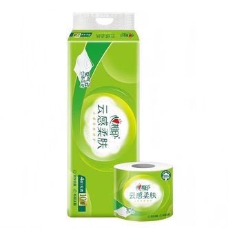 心相印  云感柔厚4层卷纸 10卷家庭装 150g加厚耐用家用厕纸