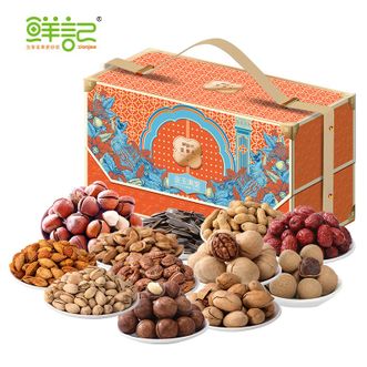 鲜记/xianjee  坚果礼金玉满堂（12袋装）1.576kg/盒