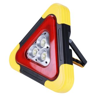 悦卡（YUECAR）  汽车三角架警示牌 车用反光折叠应急救援爆闪灯 太阳能充电LED三角警示灯-大号