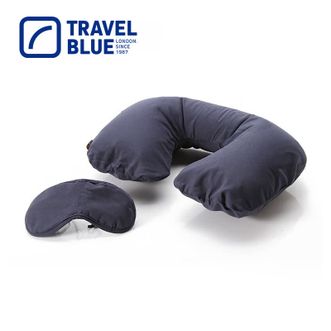 蓝旅/TravelBlue  充气u型枕套装 护颈遮光睡眠