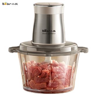 小熊/Bear  绞肉机切碎机碎肉机家用打蒜器辅食机肉馅料理机一机多能 单杯单刀