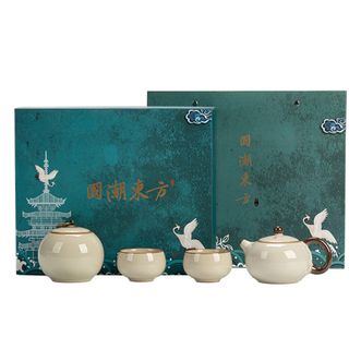 宏裕  国潮东方西施茶具套餐礼盒1壶+2杯+1罐高颜值国风茶具HYXQ-1052