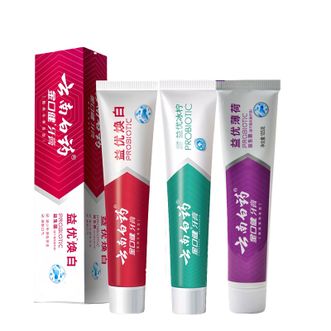 云南白药 315g*1套牙膏 益生菌清新口气牙膏家庭装 云南白药 315g*1套牙膏 益生菌清新口气牙膏家庭装