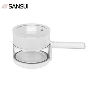 SANSUI  电煮锅SD-69DY 多功能料理锅电火锅宿舍小锅煮面锅多用途一体锅 【带蒸笼+玻璃炖盅】 1.6L