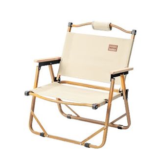 沃特曼  户外折叠椅72268 铝合金野餐靠背椅 卡其色【52*43*62cm】