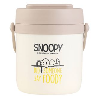 史努比（SNOOPY）  1800ml手提双层不锈钢保温桶便当盒便当饭盒餐盒HJS-8112