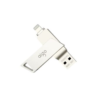 爱国者（aigo）64GB Lightning USB3.0 苹果U盘 精耀升级版 银色 苹果官方MFI认证 手机电脑两用 U368