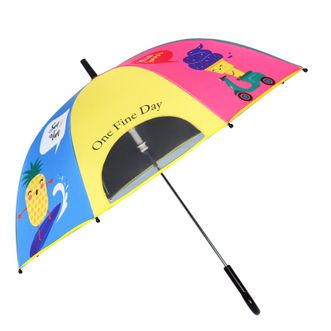 雨景  儿童雨伞 手动 晴雨两用 8骨遮阳伞 卡通伞 可视窗小学生超轻伞