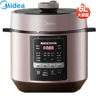 美的（Midea） 电压力锅 【一锅双胆】6L高压锅 双胆家用大容量压力锅 多功能预约压力电饭煲电饭锅 6L智能电压力锅 YL60M3-751
