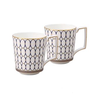 WEDGWOOD  金粉年华午夜蓝马克杯对杯 1054482