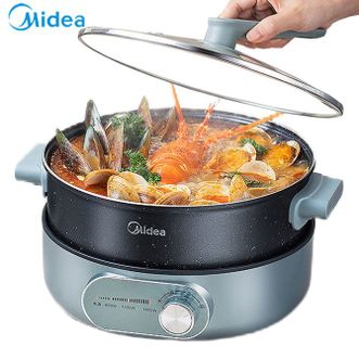 美的/Midea  电火锅多功能用途锅电炒锅电煎锅电煮锅家用一锅多用5L大容量 MC-DHE2851 分体式