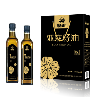 XH  亚麻籽油500ml*2 物理一级冷榨原油进口胡麻油植物油