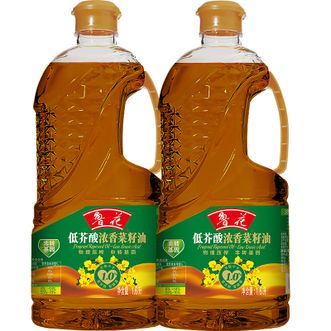 鲁花  低芥酸浓香菜籽油1.6L*2非转基因物理压榨 食用油