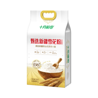 十月稻田  甄选新疆雪花粉（小麦粉）10斤袋装 揉面面粉蒸馒头包子饺子面条