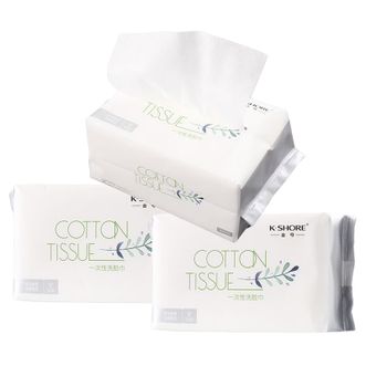 金号 一次性洗脸巾 平纹100抽三包装 抽取式洗面巾洁面擦脸 TSRO32-P