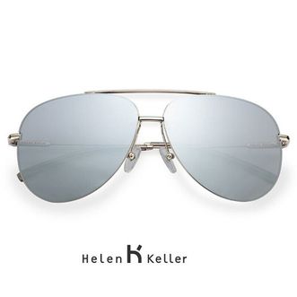 海伦凯勒（Helen Keller）  阳镜男款高清偏光眼镜经典飞行员H8548N01R