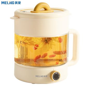美菱/MELNG  1.5L双层电煮锅电蒸锅养生壶玻璃可视电炖锅料理锅电火锅多功能锅 家用宿舍煮面电器涮锅早餐机多用途锅MT-LC2009（玻璃款）