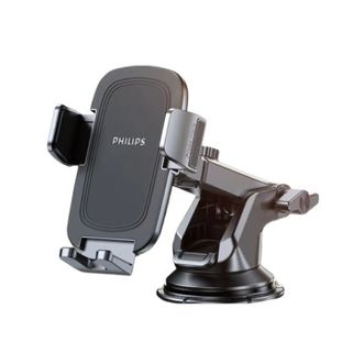 飞利浦（PHILIPS）  2024新款车载吸盘式手机支架汽车用导航车上手机支撑架通用 【吸盘款】稳固防抖可横竖屏行驶0异响
