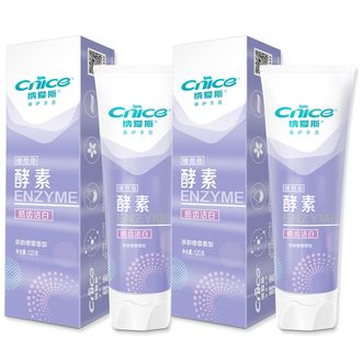 纳爱斯  臻护酵素牙膏120gx2支 茶韵樱香 皓齿洁白 维他命美白牙膏