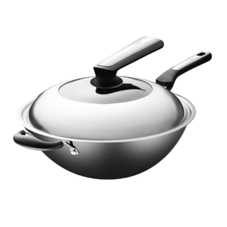 爱仕达（ASD）  炒锅铁锅无涂层 圆底顺滑炒菜锅 34厘米