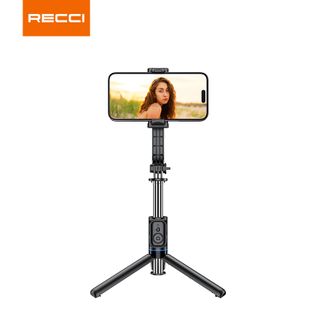 RECCI  蓝牙遥控拍照手机夹可360度旋转轻松切横屏自拍杆 RSS-W03黑色
