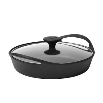 归. 禾器  双耳铸铁煎锅  锅口径约28cm  煎牛排平底锅煎饼锅