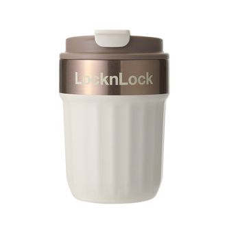 乐扣乐扣（LOCK&amp;LOCK）  家用品潮酷咖啡杯白金翻盖直饮便携提手水杯保温杯350ml