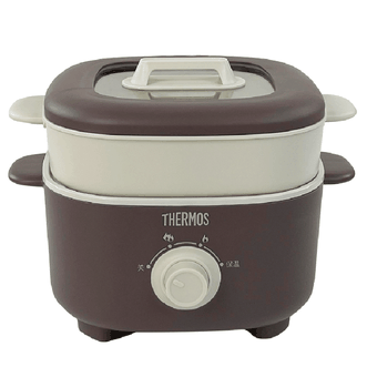 膳魔师（THERMOS）  多功能锅电火锅 2.5L家用小火锅电炒锅带蒸屉
