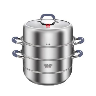 康巴赫/KOBACH  304不锈钢三层蒸锅多功能防烫锅具28cm  KGO-Z28S