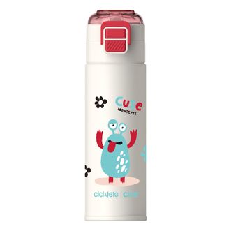 cille  希乐怪兽500ml水杯户外杯儿童杯保温杯双饮杯子户外便携运动杯XB-24101-KT红色