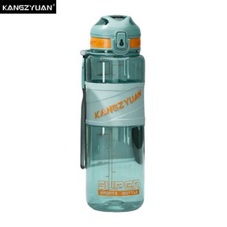康知缘/KANGZYUAN  幻影护卫舰运动水杯1000mL 男女士大容量水杯户外运动便携塑料杯一键弹盖杯子 青色