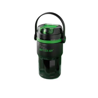 吨吨BOTTLEDJOY  RERE吨吨随手便携塑料杯车载顿顿桶Tritan耐温100℃    原野绿 550ml     D45