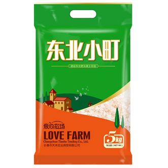 爱心农场  东北大米5kg小町米饱满晶莹