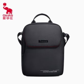 爱华仕/Oiwas  国家地理系列单肩包iPad mini斜挎包手机包户外跑步休闲出行包包男 黑色 小包OCK5743