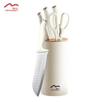 温仑山  多功能刀具不锈钢刀具套装厨房菜刀家用锋利五件套VE088