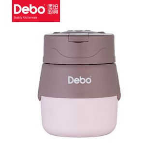 Debo  德铂便携早餐杯汤杯带盖上班族餐盒汤罐 露比-粉色-500ml