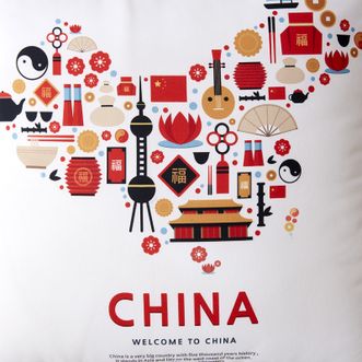 芳恩/faunen  爱家数码彩印抱枕被 多功能抱枕被子两用汽车沙发靠垫被办公室午休午睡毯抱枕被子两用二合一汽车靠枕靠垫 FN-R741爱国福