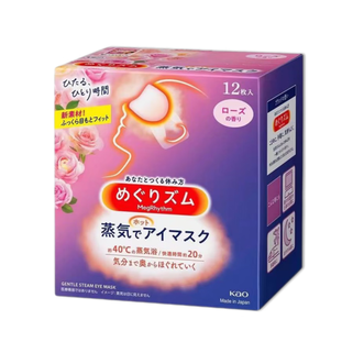 花王/KAO  蒸汽眼罩自发热眼部热敷遮光睡眠眼贴 玫瑰香 12片  pshw04-ZS