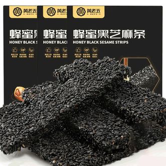 黄老五  蜂蜜黑芝麻条  原味  100g*3盒  办公室零食非油炸