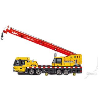 森宝积木儿童拼装积木男孩节日礼物工程玩具三一重工系列汽车起重机712036